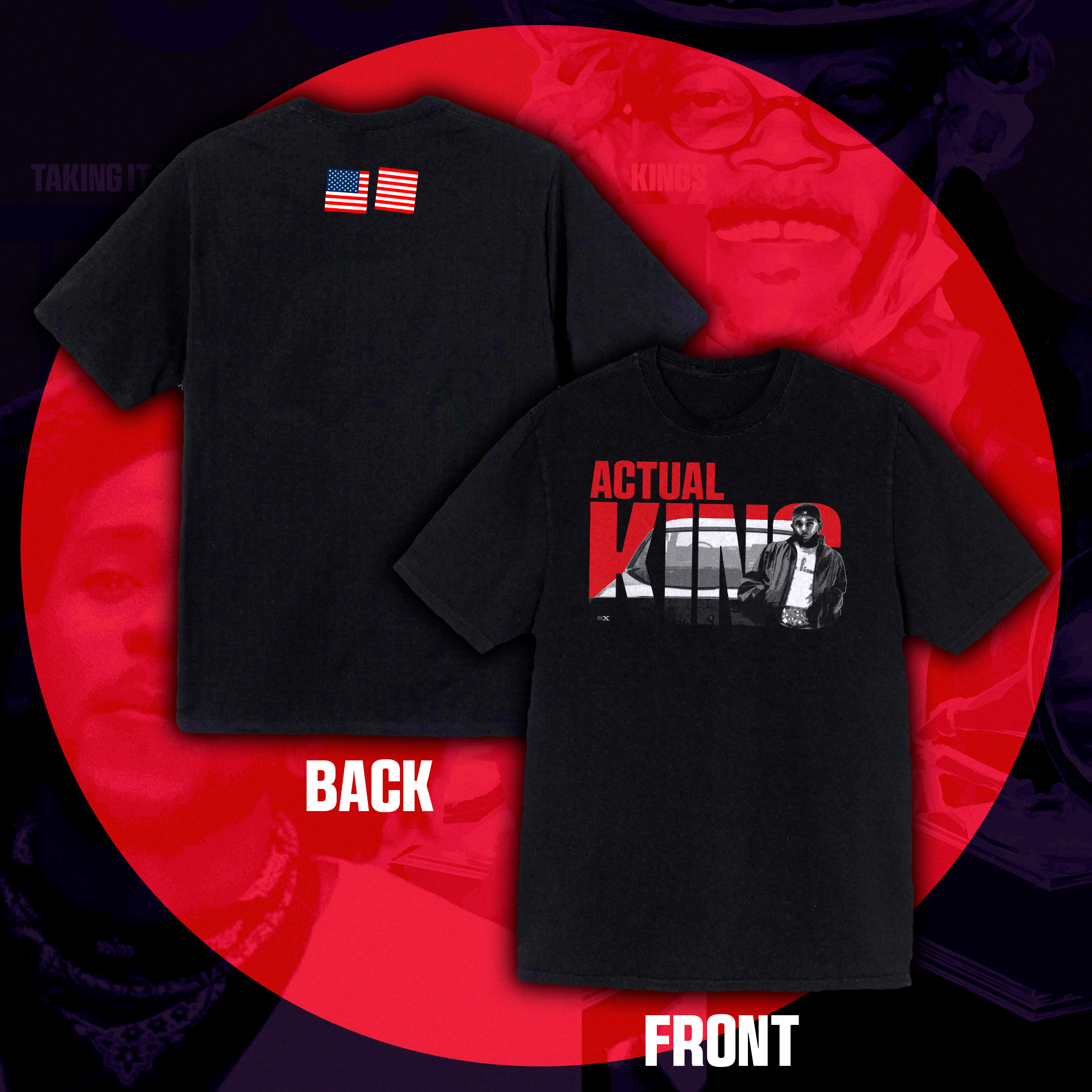 Camiseta Oversized Kendrick Lamar "Actual King"