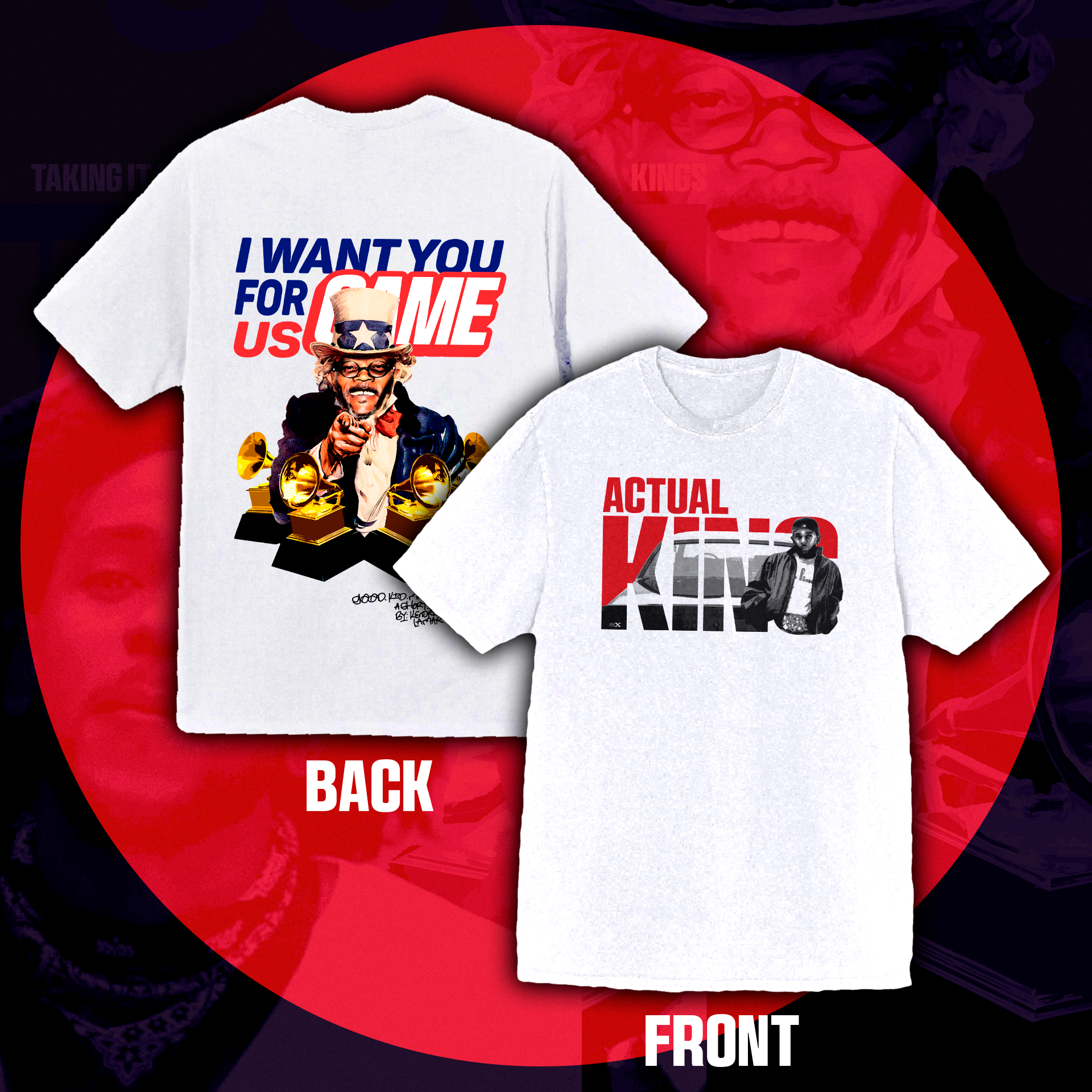 Camiseta Oversized Kendrick Lamar "Actual King II"