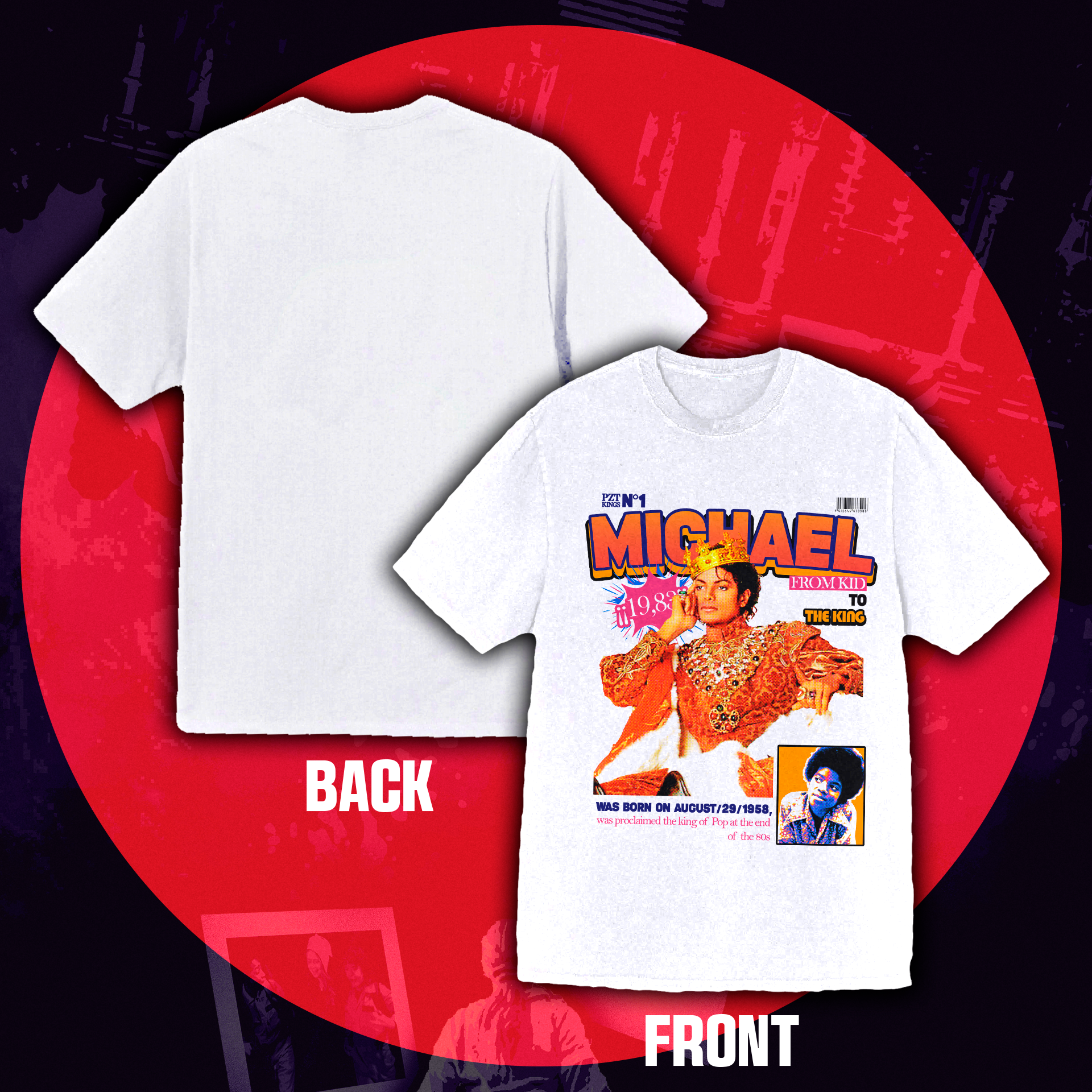 Camiseta Oversized Michael Jackson "Real King"