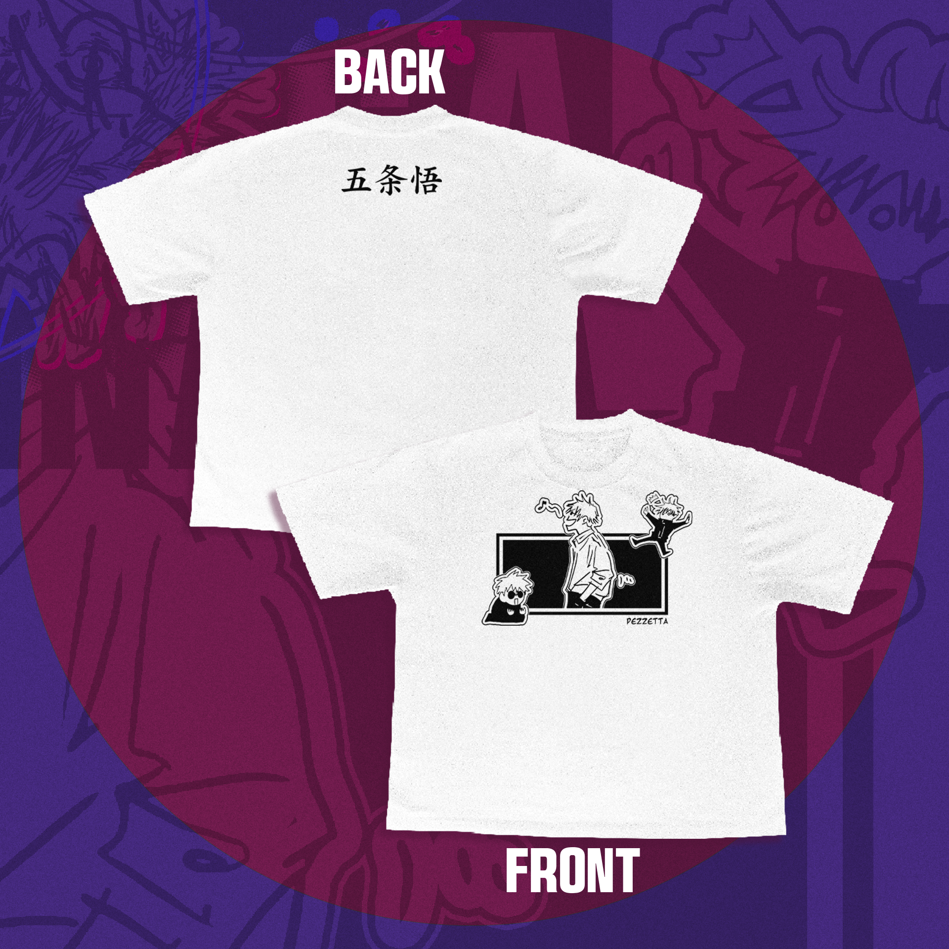 Camiseta Boxy Fit Satoru Gojo