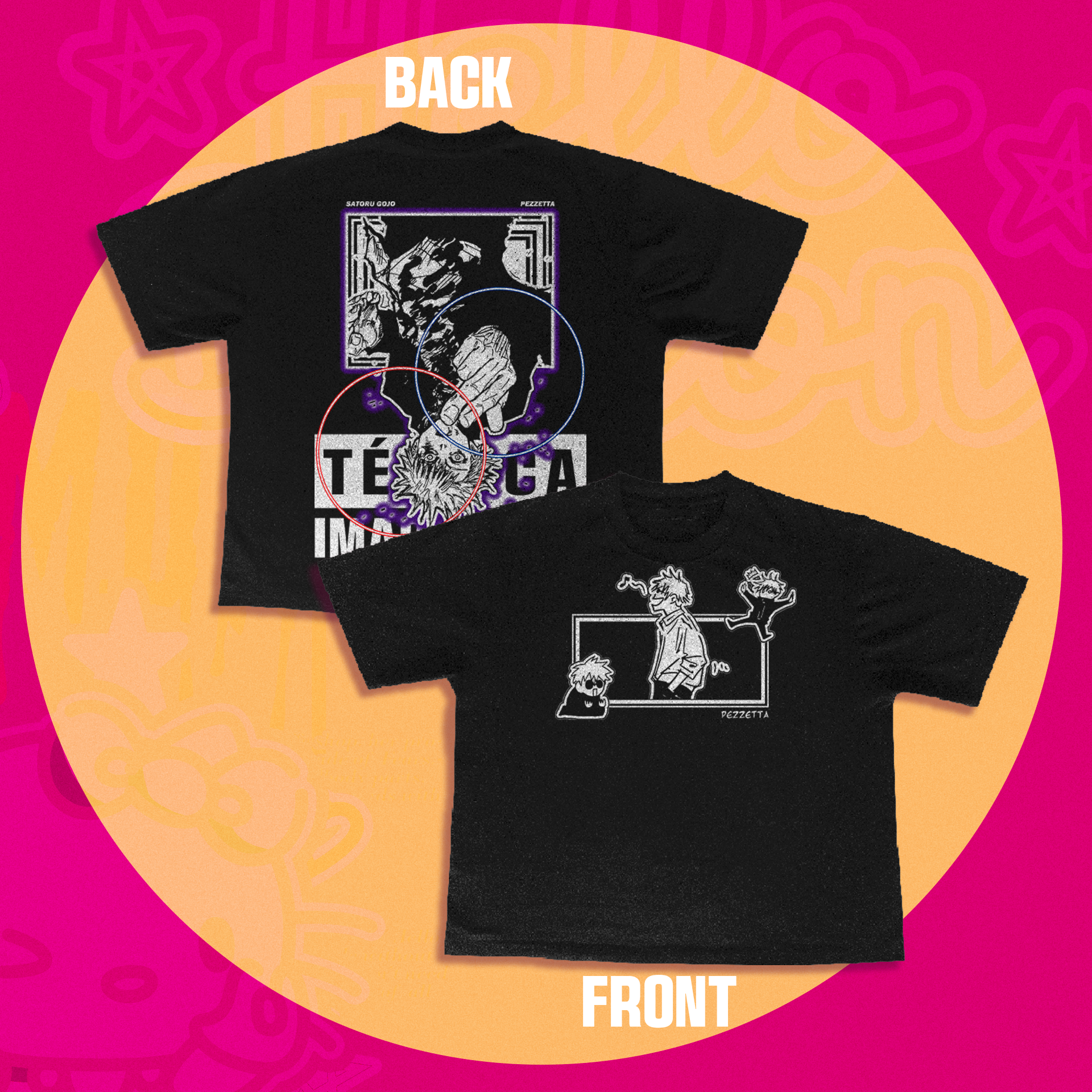Camiseta Boxy Fit Satoru Gojo