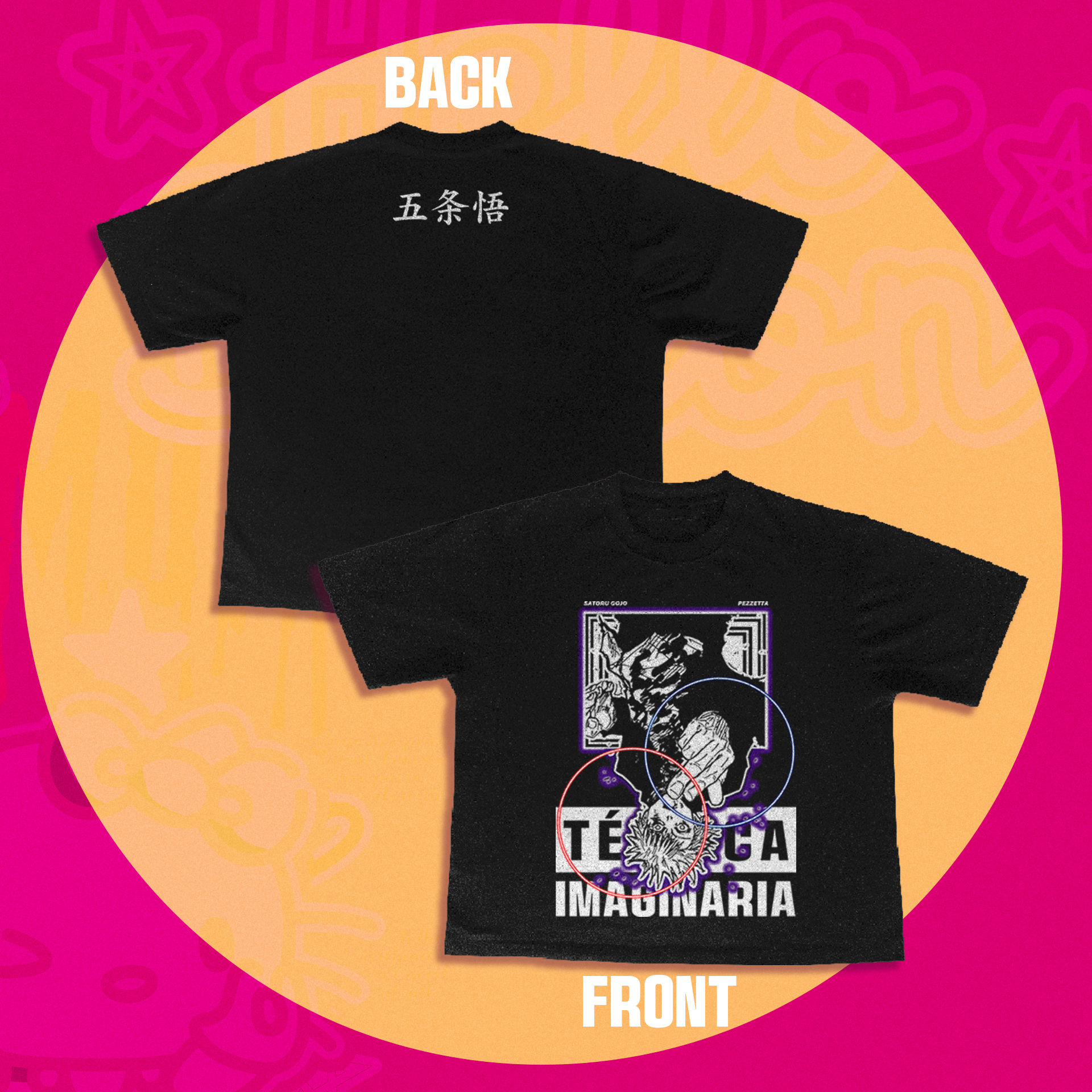 Camiseta Boxy Fit Satoru Gojo