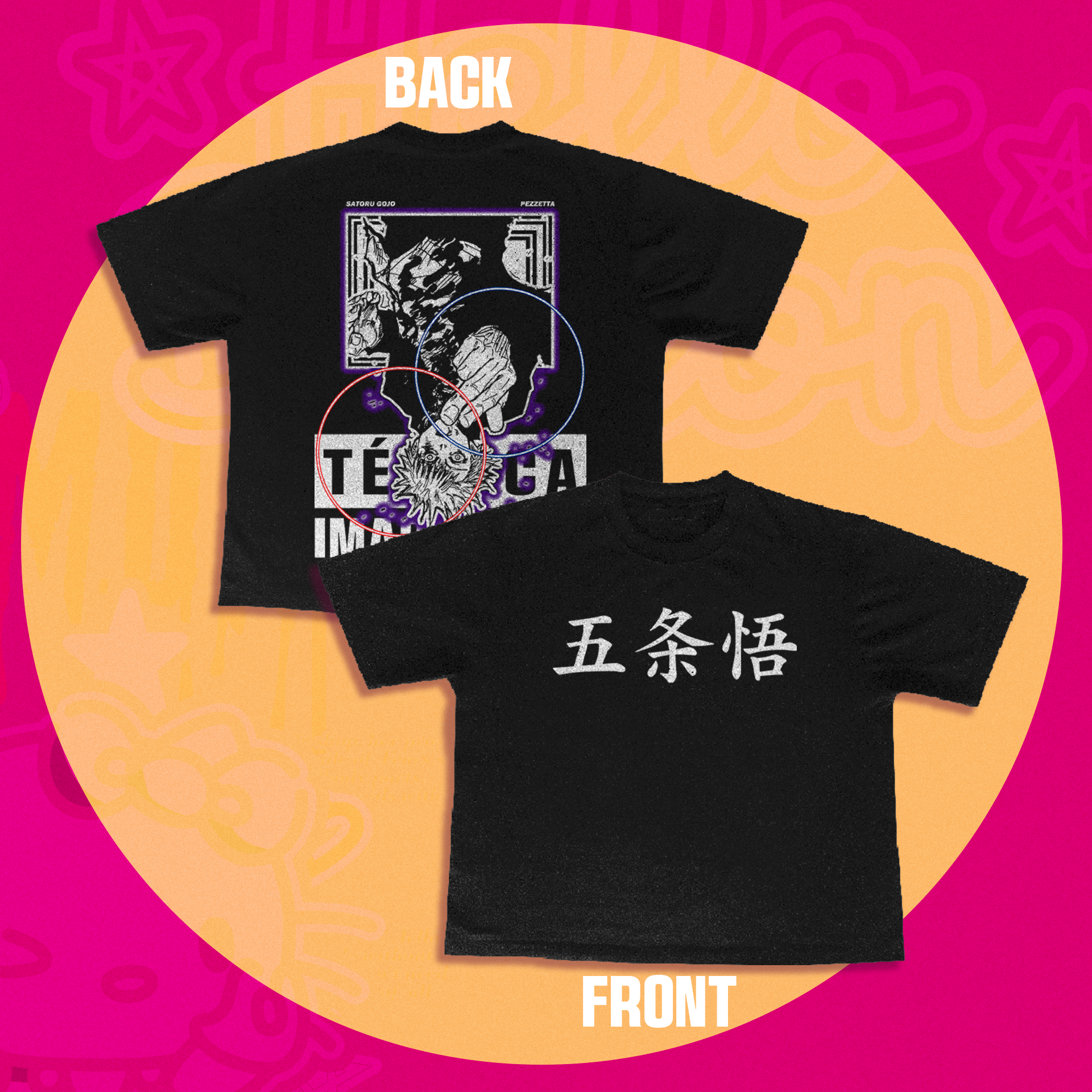 Camiseta Boxy Fit Satoru Gojo